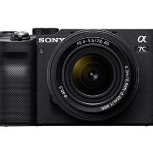 Sony Alpha 7C Full-Frame Compact Mirrorless Camera Kit - Black (ILCE7CL/B) (Renewed)