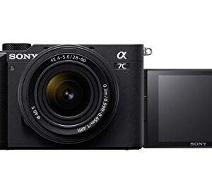 Sony Alpha 7C Full-Frame Compact Mirrorless Camera Kit - Black (ILCE7CL/B) (Renewed)