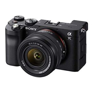 Sony Alpha 7C Full-Frame Compact Mirrorless Camera Kit - Black (ILCE7CL/B) (Renewed)