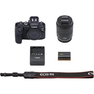 Canon EOS R6 Mirrorless Digital Camera with 24-105mm f/4-7.1 Lens (4082C022) + 64GB Memory Card + Case + Corel Software + 2 x LPE6 Battery + External Charger + Card Reader + LED Light + More (Renewed)