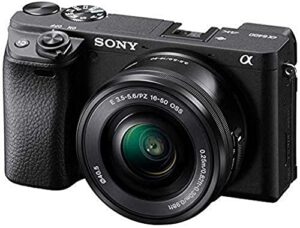sony alpha 6400 | aps-c mirrorless camera with sony 16-50 mm f/3.5-5.6 power zoom lens (fast 0.02s autofocus 24.2 megapixels, 4k movie recording, flip screen for vlogging), black