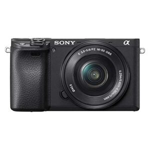 Sony Alpha 6400 | APS-C Mirrorless Camera with Sony 16-50 mm f/3.5-5.6 Power Zoom Lens (Fast 0.02s Autofocus 24.2 Megapixels, 4K Movie Recording, Flip Screen for Vlogging), Black