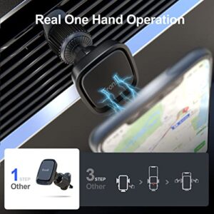 Eronli Magnetic Phone Holder for Car,【Upgraded Metal Hook】 Universal Car Vent Phone Mount with【6 Super Strong Magnets】 Compatible iPhone, Samsung and More Cell Phones