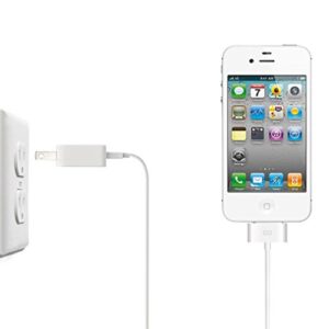 USB Wall Charger Power Adapter with 6 Feet 30 Pin Charging Cable for iPhone 4s, iPod Touch 3/4, iPad 2/4