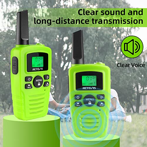 Retevis RA35 Walkie Talkies, Walkie Talkie for Kids Adults, Long Range Two Way Radios, Toddler Walkie Talkie for Boys Girls Family 2 Way Radio for Biking, Hiking, Cruise 2 Pack