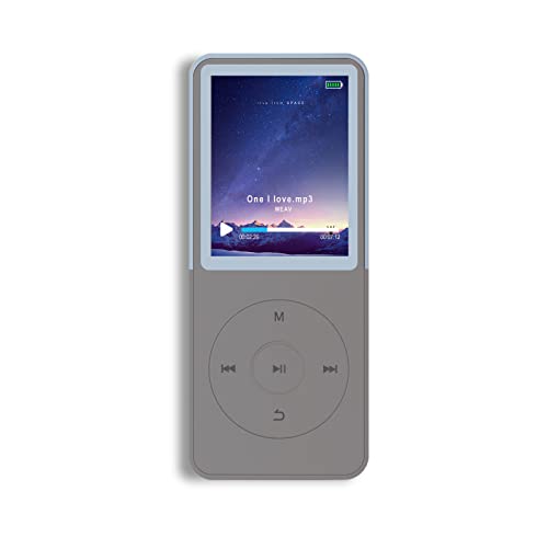 MP3 Player,Voice Recorder,MP4 Music Player 8GB Portable Digital HiFi Lossless Music Long Battery Time 1.8" Screen Support up to 128GB White