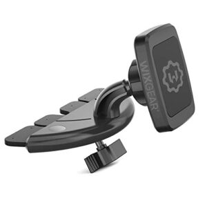 WixGear Rectangular Head Universal CD Slot Magnetic Car Mount Holder, for Cell Phones and Mini Tablets with Fast Swift-Snap Technology