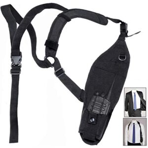 abcGoodefg Universal Left Side Radio Shoulder Holster Chest Harness Holder for Two Way Radios Walkie Talkie Rescue Essentials