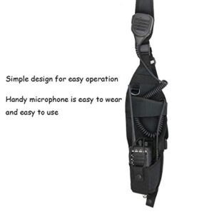 abcGoodefg Universal Left Side Radio Shoulder Holster Chest Harness Holder for Two Way Radios Walkie Talkie Rescue Essentials