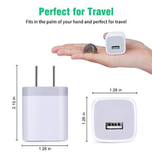 One Port Wall Charger,2 Pack Ehoho 1A Single Port USB Charging Block Cube Compatible Samsung Galaxy A54 A14 S23 S22 S21 FE A13 A53,iPhone 14 13 12 11 XR XS Max 8/7/6S Plus SE/5S,LG, HTC,Sony,Motorola