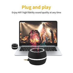 YUIPHINT Mini Portable Speaker Compatible for iPhone/Android Phones/iPad Tablet/Computer/iPod, 3W Mobile Phone Speaker Line-in Speaker with Clear Bass 3.5mm Aux Audio Interface