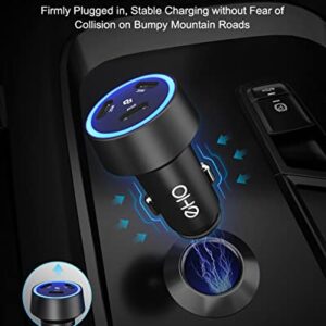 USB C Car Charger, EHO 60W 3-Port (20W Each) Mini Fast Charging PD 3.0 Port Type C Rapid Metal Car Charger Cigarette Lighter Adapter Compatible with iPhone13/12, iPad Mini/Air/Pro, Galaxy S21/S20/S10