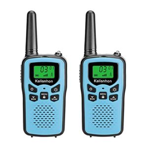 walkie talkies for adults,kalisnhon walkie talkies with 22 frs channels，walkie talkie long range with flashlight vox lcd display two way radios for cycling camping hiking(2 pack)