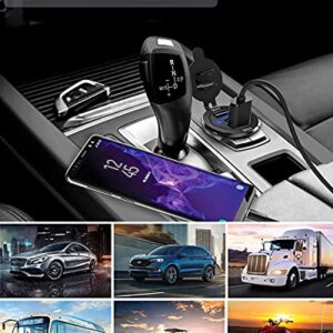 2 Packs PD Type C Car Charger Socket & Dual Quick Charge 3.0 Ports Aluminum, 60W USB C Triple 12V USB Socket Aluminum Car Charger with Touch Switch, Waterproof PD Charge for Car Boat Marine RV