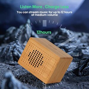 Bluetooth Speaker with Wireless Charger, 10W Fast Wireless Charging, 12-Hour Playtime, Handmade bamboo speakers, Small and portable, HD Sound and Bass for iPhone ipad Android Smart Devices and More