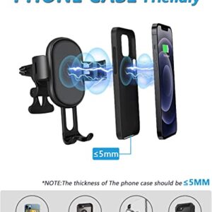 BOYUXON Wireless Car Charger Mount, Auto-Clamping Air Vent Car Phone Holder, 15W Fast Charging Phone Holder.Compatible with iPhone 14 13 12 11 Pro/Pro Max/XR/XS/X.Samsung S22/S21/S20/Note 20/10.