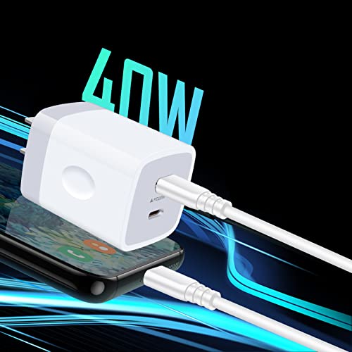 USB C Block,Sicodo 40W Dual USB C Wall Charger,2-Port PD 3.0 20W USB C Cube Power Adapter for iPhone 14/14 Pro/14 Pro Max/13/12/11/X Plus,Samsung Galaxy S23 Ultra,S22,S21,Pixel 7Pro/7,USB C Wall Plug