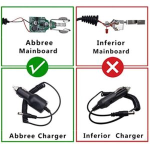BAOFENG & ABBREE 12-24V Car Charge Cable Line for BaoFeng UV-5R,UV-82, BF-F8HP, UV-82HP, UV-S9/9S,UV-5X3,GT-3TP UV-9R Plus etc Two Way Radio (Compatible with Charger Base)