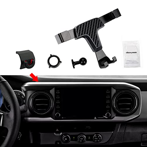 MICROCK Car Phone Holder Mount for Tacoma, Cellphone Dash Clip for Toyota Tacoma 2016 2017 2018 2019 2020 2021 2022, for All Mobile Phones