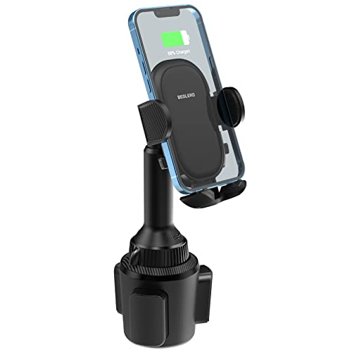 Beglero Cup Holder Phone Mount: Adjustable Height Cup Phone Holder for Car, Universal Extendable Cup Base, Pull-Down Support Feet Car Phone Holder Compatible with iPhone, Samsung, all 4.5-7inch Phones