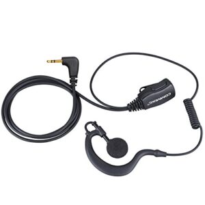 COMMIXC 2-Pack Walkie Talkie Earpiece with Mic, 2.5mm 1-Pin G-Shape Walkie Talkie Headset with PTT, ONLY Compatible with Motorola Talkabout Two-Way Radios