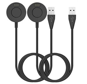 2-pack charger compatible with garmin venu 2/venu sq 2/venu sq/venu/venu 2 plus/venu 2s charger cradle dock replacement portable charging station + usb cable cord