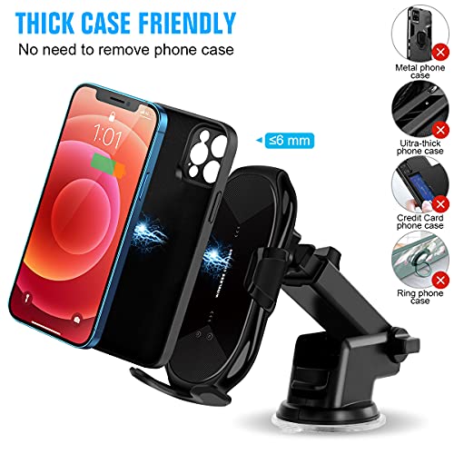 Wireless Car Charger Mount,Auto-Clamping Air Vent Dashboard car Phone Holder,10W Fast Charging Air Vent Car Compatible for iPhone 11/11 Pro/11 Pro Max/Xs MAX/XS/XR/X/8/8+,Samsung S10/S10+/S9/S9+/S8