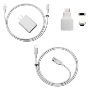 google official pixel charger for pixel 3 and all pixel phones, android charger cable bundle with fast charging google 18w wall charger – charges any usb-c phone (4 items)