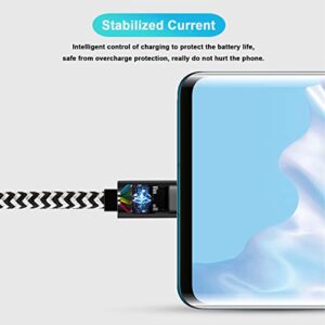 USB C Cable 3 Pack,6.6 ft 3A Fast Charge Nylon USB Type C Cable Compatible with Samsung Galaxy S22 S21 S20 FE Ultra S10 S10+ S9 S8 Plus Note 20 Ultra 10 9 8 A51 A71 A53 5G LG G5 G6 G7 G8 V20 (Silver)