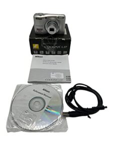 nikon coolpix l27 16.1mp digital camera w/ 5x zoom + 720p video (silver) refurbished
