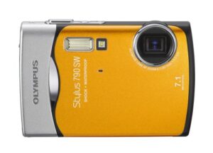 olympus stylus 790sw 7.1mp waterproof digital camera with dual image stabilized 3x optical zoom (orange)