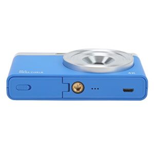 Kids Digital Camera, 2.88in IPS HD Video Camera Beginners 4K Vlogging Camera Autofocus with 50MP 16X Zoom, Built in LED Fill Light, Rechargeable Students Pocket Camera, for Kids Student Gift(Blue)