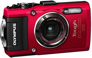 olympus tg-4 16 mp waterproof digital camera with 3-inch lcd (red) – international version