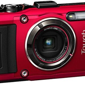 Olympus TG-4 16 MP Waterproof Digital Camera with 3-Inch LCD (Red) - International Version