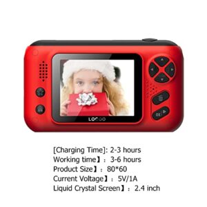 Akloker 2.4 Inch HD Screen Mini Kids Camera Birthday Gift Dual Lens Kids Digital Camera Mini Digital Camera with 32G Memory Card