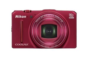 nikon coolpix s9700 16.0 mp wi-fi digital camera with 30x zoom nikkor lens, gps, and full hd 1080p video (red)
