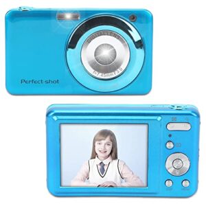 digital camera, 2.7in 48mp hd kids camera 8x optical zoom compact portable mini cameras, usb rechargeable video camera supports 32gb card for students, teens, kids blue