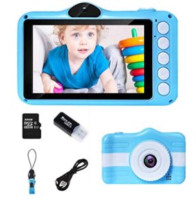 kids digital camera 3.5 inch with 32gb sd card and sd card reader – camera for kids boys and girls gifts – children toy camera large screen. rechargeable selfie video camera for kids.
