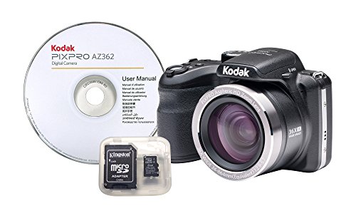 Kodak AZ362-BK4 36x Long Optical Zoom Bridge Digital Camera (Black)