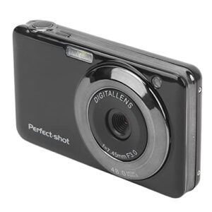 4k digital camera, 48 mp camera with 2.7in hd screen, 8x optical zoom portable digital camera, vlogging camera for children beginners(black)