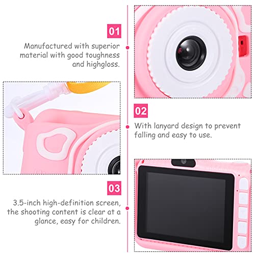 FARUTA Children Pink Cute Cartoon Digital Camera Toy High Definition Camera Kids Gift