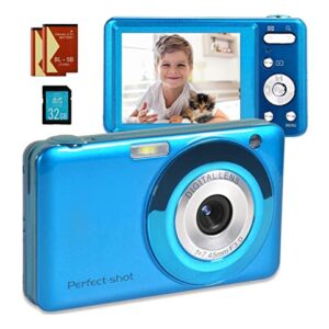 Digital Cameras for Kids Digital Camera, Compact Digital Cameras FHD 1280P 48MP with 16X Digital Zoom, Portable Mini Camera for Photography with 32G SD Card Vlogging Camera