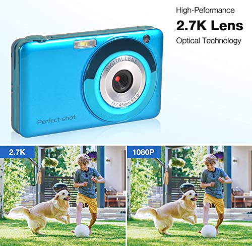 Digital Cameras for Kids Digital Camera, Compact Digital Cameras FHD 1280P 48MP with 16X Digital Zoom, Portable Mini Camera for Photography with 32G SD Card Vlogging Camera