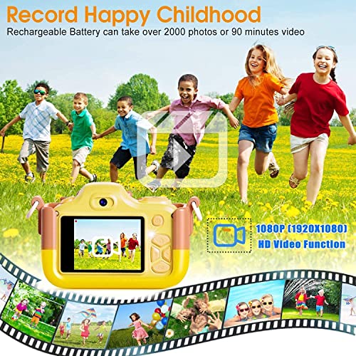 Digital Cameras for Photography Mini Portable Kids Camera 2.0in IPS Color Screen Children's Digital Camera with Photo/Video Function, HD 1080P Camera Children's Camera with Neck Lanyard for Gift