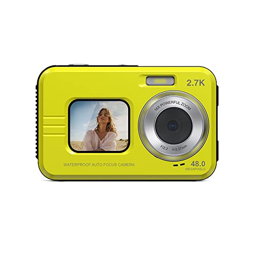 Digital Cameras for Photography Compact Waterproof Action Camera with 2.7K Ultra HD Video, 48MP Frame Grabs, Image Sensor, Live Streaming, Stabilization，Digital Camera Full HD Video Camera (Color : B