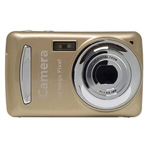 ZHONGHE Digital Camera,Portable Cameras 16 Million HD Pixel Compact Home Digital Camera for Kids Seniors Golden