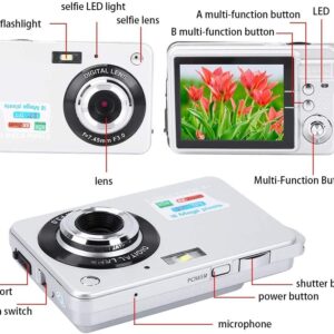 Digital Cameras for Photography Digital Video Camera, Full HD 1080P Video Recorder, 2.7" Screen Rechargeable Pocket Camera Built-in Microphone, Different Scene for Beginners