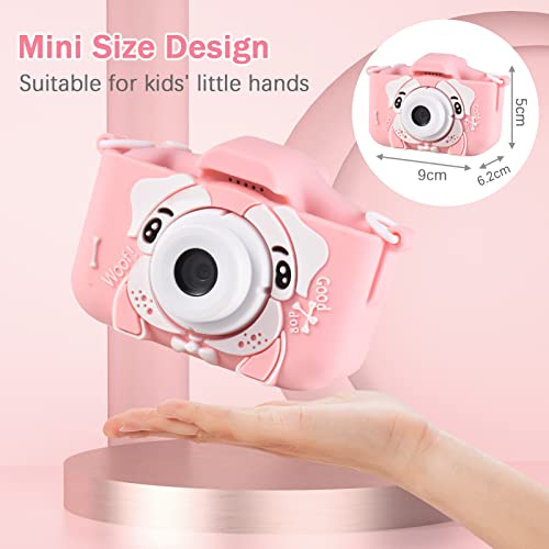 Wennzy Mini Cartoon Kids Digital Camera 1080P Digital Video Camera for Kids Dual Lens 2.0 Inch IPS Screen Built-in Battery Cute Photo Frames Featured Birthday for Boys Girls