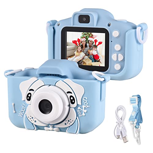Wennzy Mini Cartoon Kids Digital Camera 1080P Digital Video Camera for Kids Dual Lens 2.0 Inch IPS Screen Built-in Battery Cute Photo Frames Featured Birthday for Boys Girls