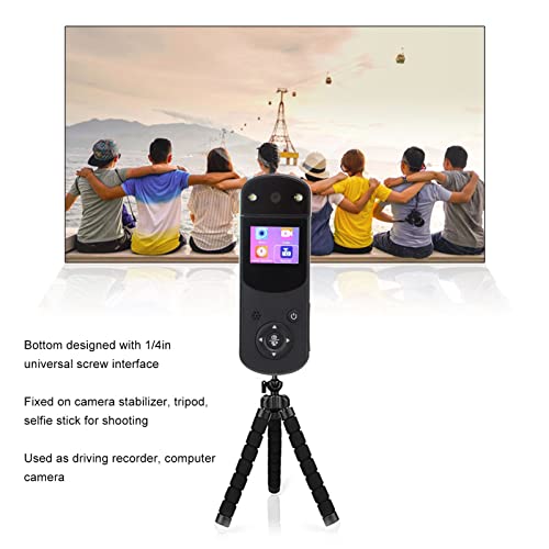 Handheld DV Camera, Rotatable 1.5 Inch Color Screen Micro Digital Video Recorder with 14 Inch Interface for VLOG Recording (Black)